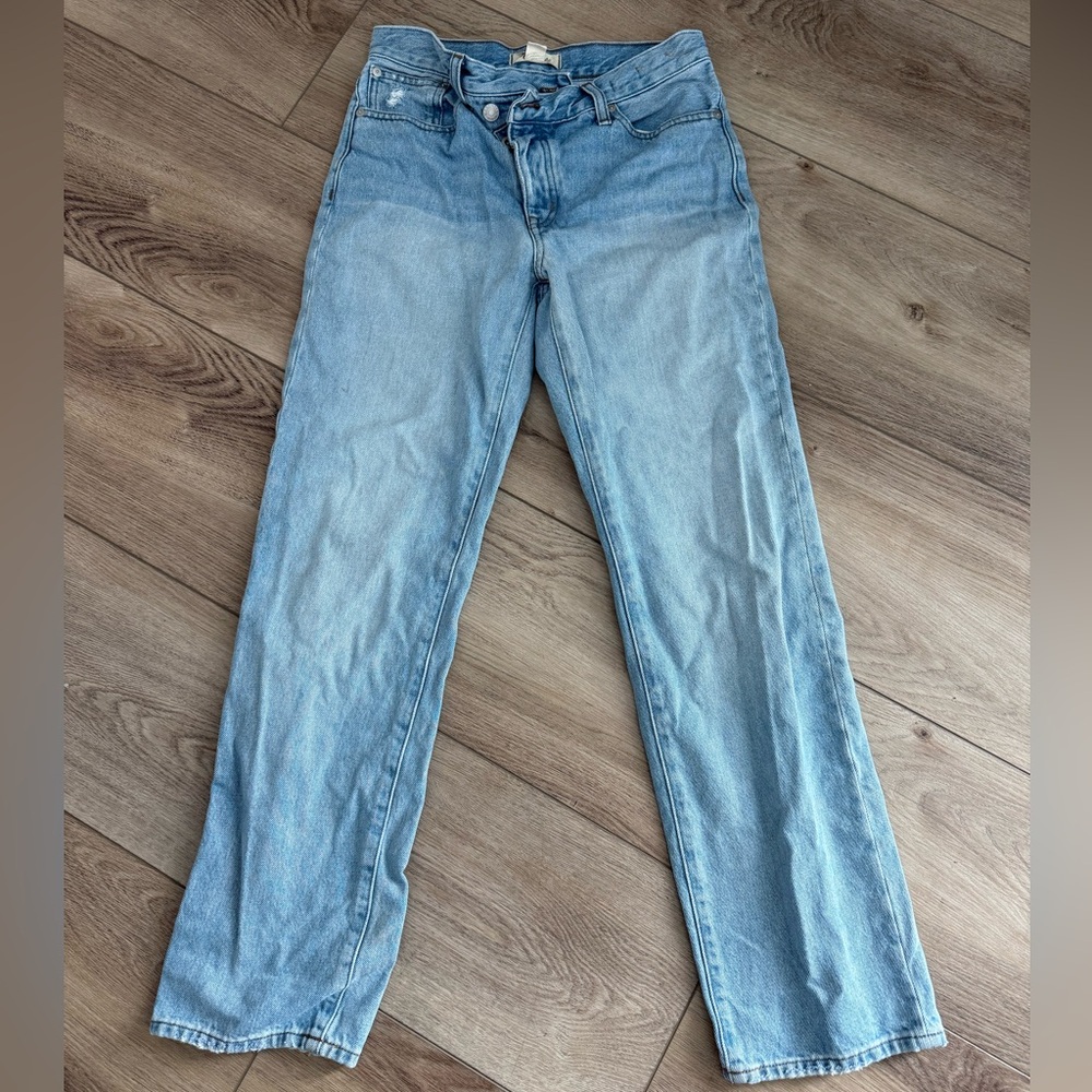 Madewell Low Slung Straight Jeans (Crossover buttons)